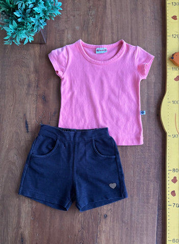 Conjunto Camiseta e Shorts Jenas Brandili TAM 1 Ano