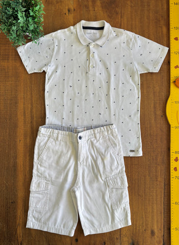 Conjunto Polo e Bermuda Ajuste Interno Tigor T. Tigre TAM 10 Anos