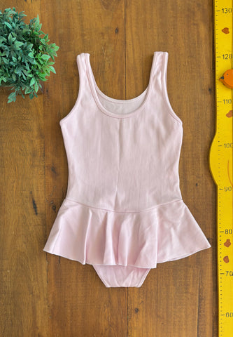 Collant Ballet Infantil com Saia Rosa Ballarina TAM 10 Anos