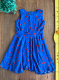 Vestido Azul Póá Cerejas Infantil TAM 6 Anos