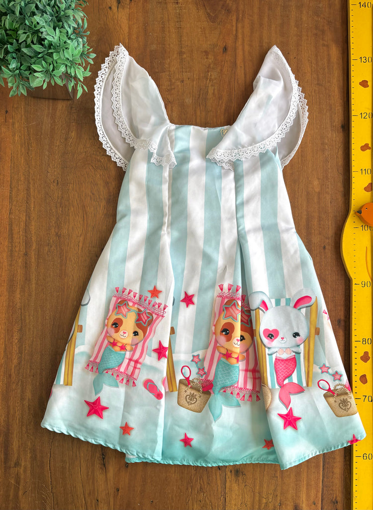 Vestido Infantil Festa Gabriela Aquarela TAM Anos – Sabia Brecho