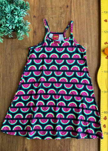 Vestido Infantil Kyly Melancia Alça TAM 6 Anos