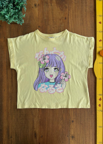 Camiseta Cropped Zara Infantil TAM 10 Anos 140 cm