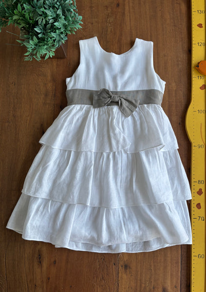 Vestido Infantil Branco Blue Dress TAM 3 Anos