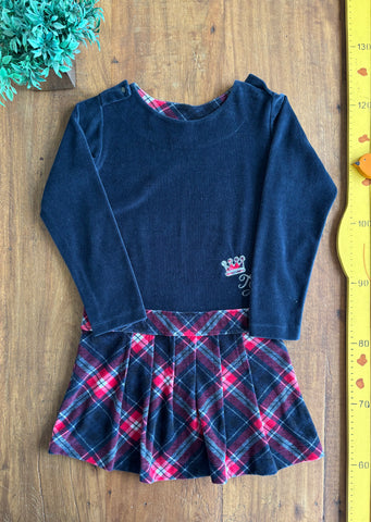 Vestido Infantil Plush Manga Longa TG TAM 8 Anos