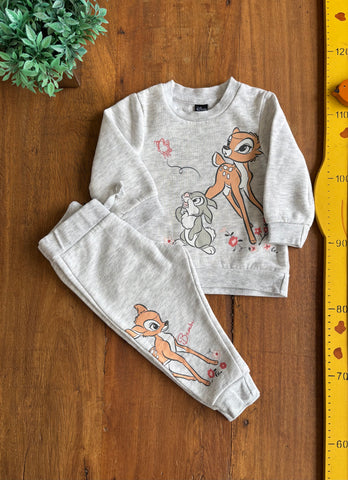 Conjunto Moletom Disney Bambi Primark TAM 9 a 12 Meses