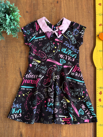 Vestido Mon Sucré Infantil Gola TAM 4 Anos