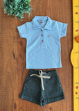 Conjunto Touchébebê Polo e Bermuda TAM 6 a 9 Meses