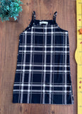 Vestido Infantil Xadrez Alça Fuzarka Preto TAM 11 - 12 Anos 152 cm