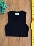 Camiseta Cropped Trico Zara Infantil Preta TAM 11 - 12 Anos