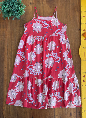 Vestido Infantil Longo Vermelho TAM 8 Anos