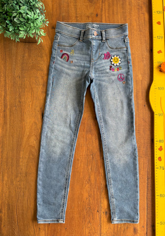 Calça Jeans Wonder Nation Bordada straight TAM 7/8 Anos