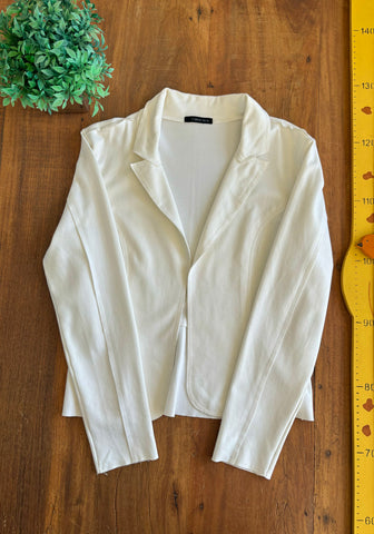 Blazer Moletinho Feminino Infantil Chocris Off White TAM 14 Anos