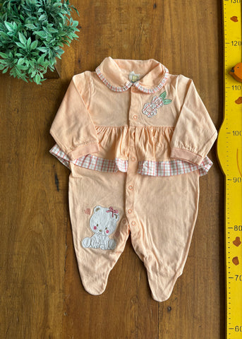 Macacão Bloomys Baby Salmão Bebê TAM M