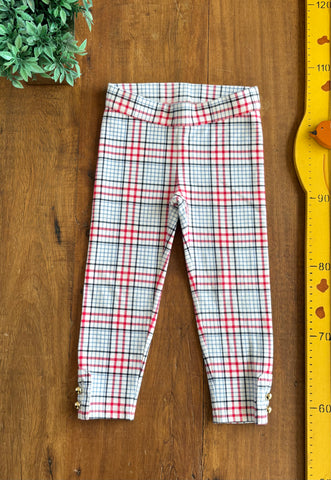Calça Xadrez Detalhe Barra Janie and Jack TAM 3 Anos