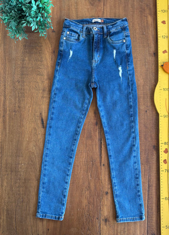 Calça Jeans Skinny Ajuste Intenro Carinhoso TAM 8 Anos
