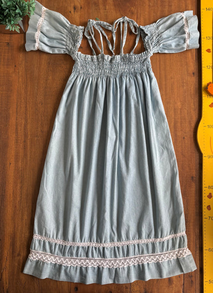 Vestido Infantil Jeans Alças Bambollina TAM 12 Anos