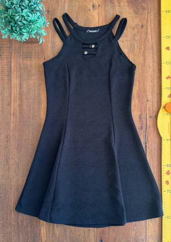 Vestido MC Infantil Feminino Alça Preto Lilimoon TAM PP 14 Anos