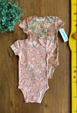 Conjunto Body Carter’s Bebê Floral Novo TAM 6 Meses