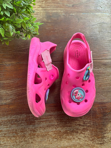 Crocs Pink com Velcro TAM 29