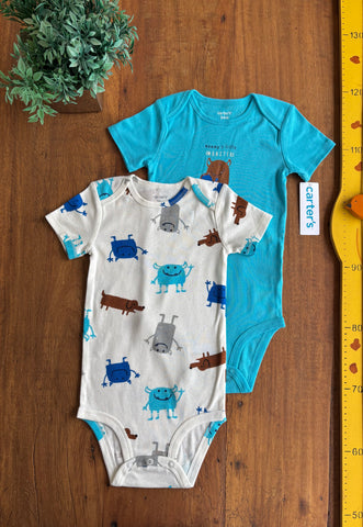 Conjunto Body Carter’s Bebê Estampado Novo TAM 24 Meses