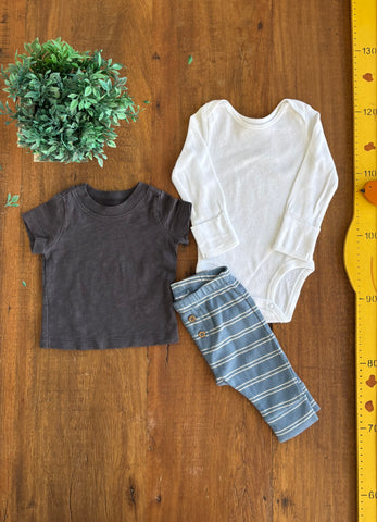 Conjunto Body Calça e Camiseta Carter's TAM Recem-Nascido
