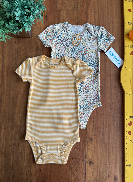 Conjunto Body Carter’s Bebê Borboletas Novo TAM 12 Meses