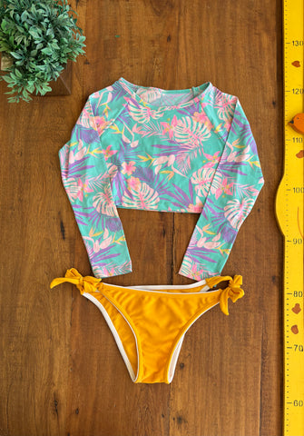 Conjunto 2 Peças Camiseta UPF 50+ e Biquini La Playa TAM 6 Anos