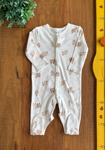 Macacão de Bebê Carnerinho Primark TAM 3 a 6 Meses 65 cm