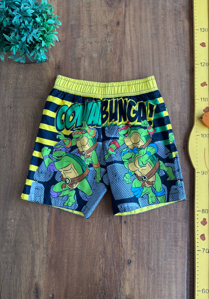 Bermuda Tactel Nickelodeon Tartaruga ninja TAM 5 Anos
