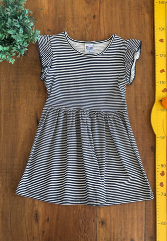 Vestido Infantil Bem Vestir Listras Azul TAM 8 Anos