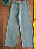 Calça Zara Jeans Wide Leg Verde TAM 13-14 Anos 164 cm