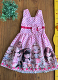 Vestido Infantil Personagem Jolie Rosa TAM 5/6 Anos