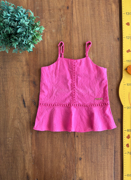 Blusa Alça Bordada Momi Rosa TAM 4 Anos