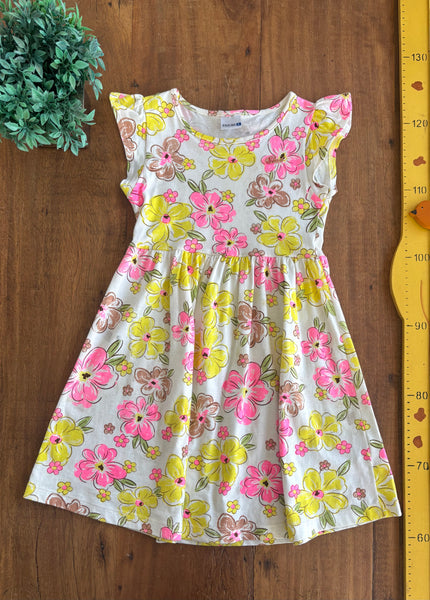 Vestido Fakini Infantil Floral TAM 6 Anos