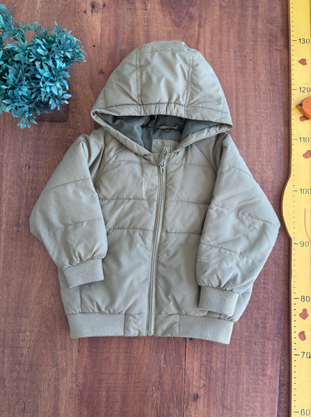 Jaqueta Infatil Puffer Zara Verde TAM 18 a 24 Meses
