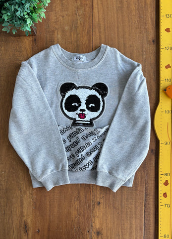 Moletom Peluciado Infantil Kukiê Panda Paete TAM 8 Anos