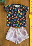 Conjunto Camiseta Planetas e Shorts Moletom GAP Kids TAM 6 Anos