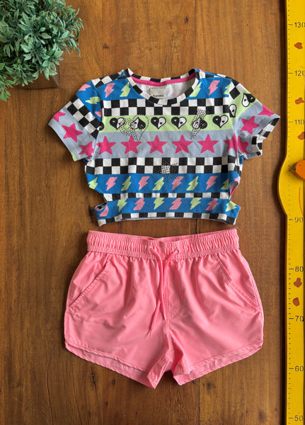 Conjunto Camiseta e Shorts Infantil Fuzarka TAM 9/10 Anos