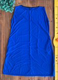 Vestido Azul Malha Bolsos TAM 13-14 Anos