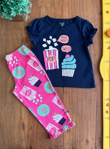 Pijama Carter's CupCake Azul e Rosa TAM 3 Anos