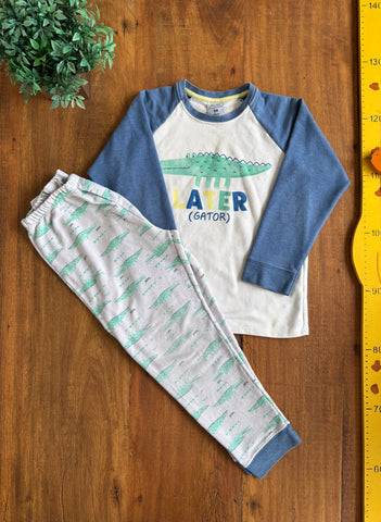 Pijama Infantil Inverno Accessories Jacaré TAM 4 Anos 105 cm