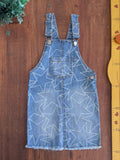 Vestido Jardineira Jeans Infantil Pool Kids Estrelas TAM 6 Anos