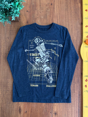 Camiseta Infantil Palomino Estampa Skate TAM 8 Anos