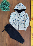 Conjunto Infantil Casaco Pool Kids e Calça Zara TAM 12 a 18 Meses