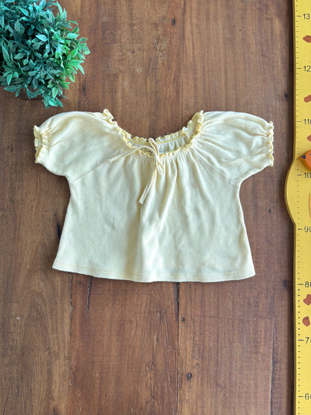 Blusa Canelada Decote Franzido Minore Kids TAM 6 Anos