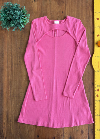 Vestido Marmelada Canelado com Recorte TAM 12 Anos