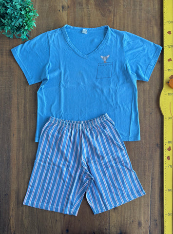 Pijama Infantil Verão Kid Dog Azul TAM 8 Anos