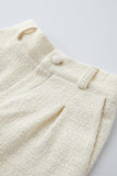 Calça Zara Off White Casual Cós Elástico Bolso Frontal TAM 13-14 Anos 164 cm