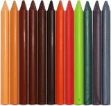 Kit Escolar 1 Caixa Lápis de Cor Mega Soft 12 Cores e 1 Caixa e Giz de Cera Triangular 12 Cores NOVO Tris KIT4